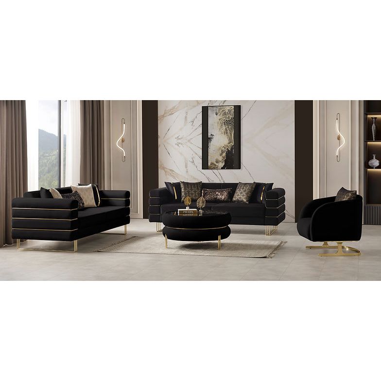 Luma Black Sofa & Loveseat
