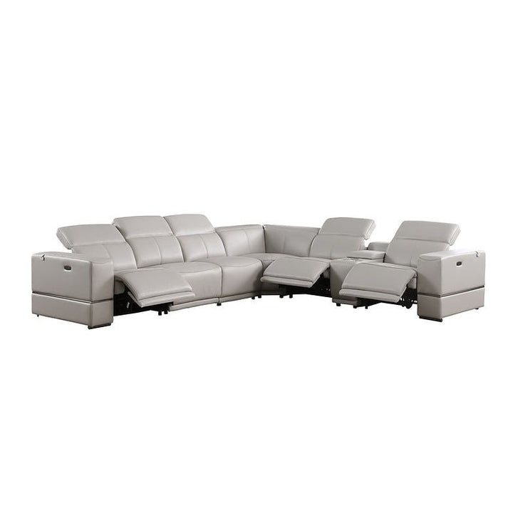 MI-1122 Franco 7pcs Light Grey Reclining Sectional