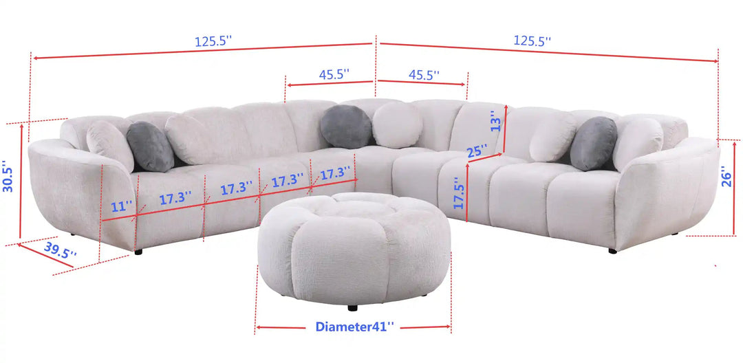 MI-3001 Rose Sectional Sofa