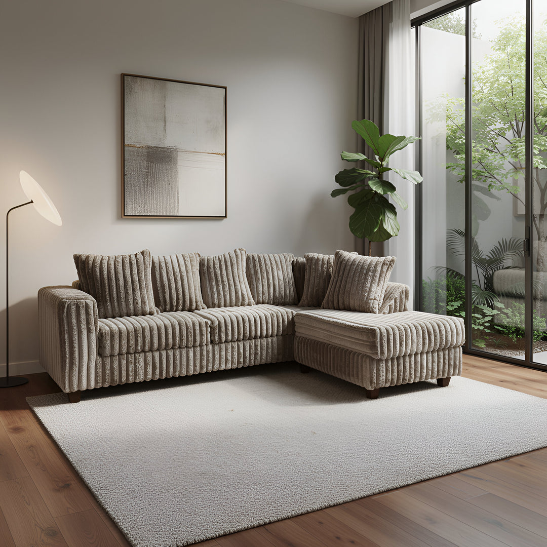 S300 Gia Corduroy Sectional Sofa